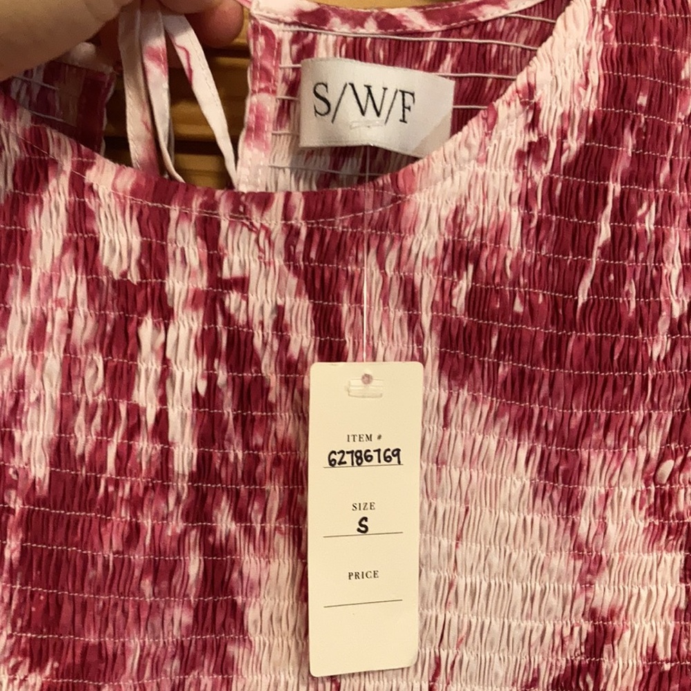 SWF Tie Dye Smocked High Neck Maxi Dress Small NWT - Picture 5 of 13